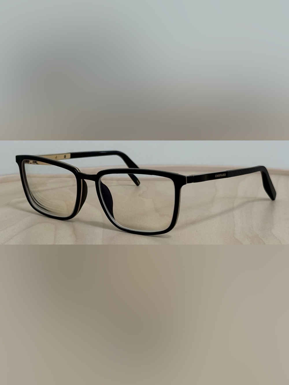 CHOPARD VCHC75 0302 Carbon Fiber Matte BIK GOLD EYEGLASSES FRAME
